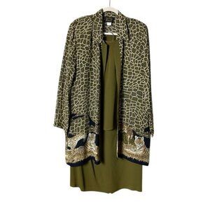 Vintage Season Design Women’s 3 Piece Set Maxi Skirt Jacket Tank Animal …